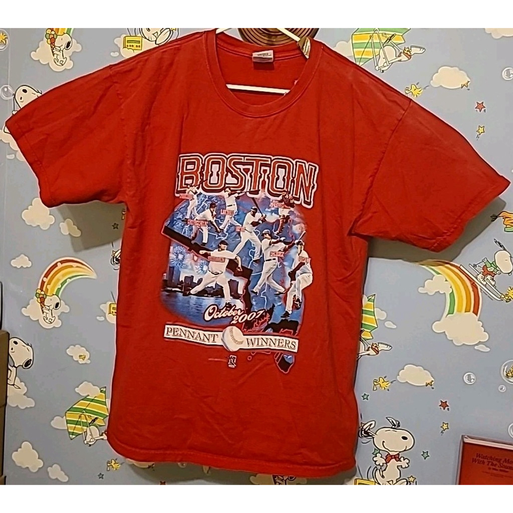 Boston Red Sox October 2007 Pennant Winners T Shirt MLB Baseball Size Large